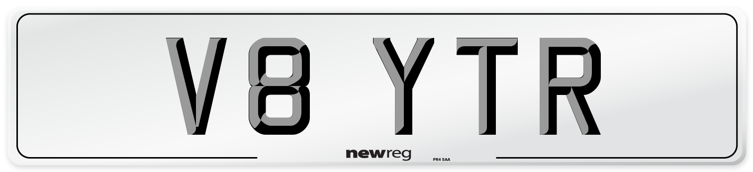 V8 YTR Number Plate from New Reg